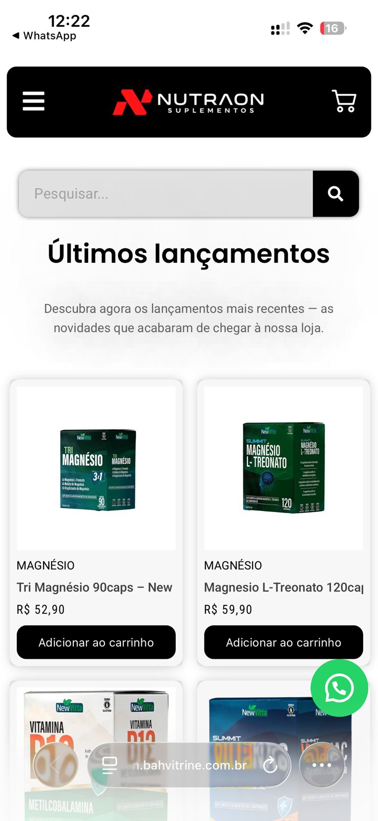 Vitrine Nutraon